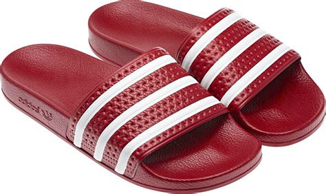 adidas slippers rood zwart 35|Adidas bad slippers.